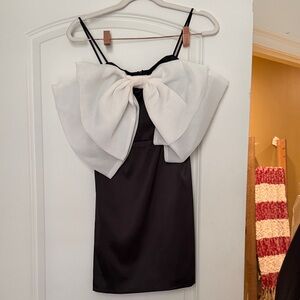 DO+BE Black and White Strapless Dress